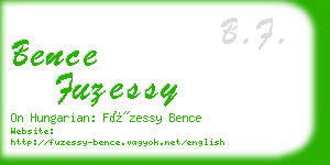 bence fuzessy business card